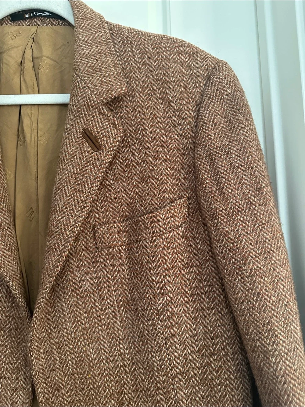 Brown Herringbone Wool-Blend Sport Coat- Menswear